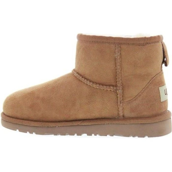 UGG Classic Mini II Chesnut Ankel Boots - Barn - Hög - Läder - Platta kastanj 33