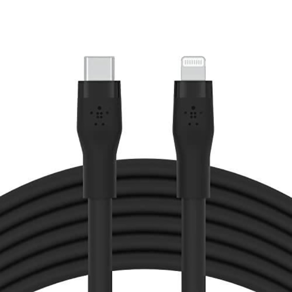 BELKIN FLEX LIGHTNING-USB-C 15W 3M, MFI, 15W, SVART CAA009BT3MBK