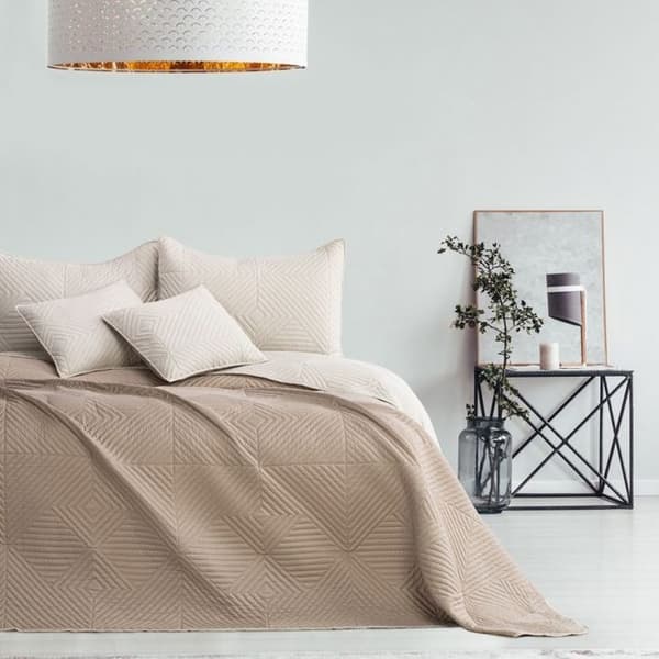 Sängöverkast - Softa - 260x280 cm - Beige - Mikrofiber - Klassisk beige