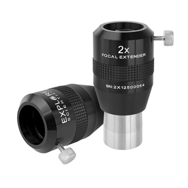 Explore Scientific - Barlowlinse Lens Extender för att öka brännvidden för teleskop - x2 (1,25")