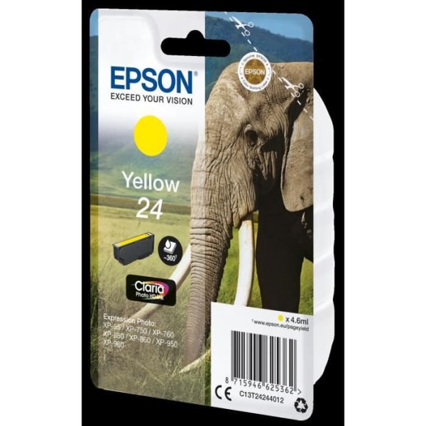 EPSON Cartridge T2424 - Elephant - Gul