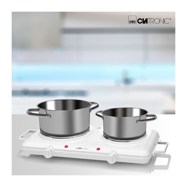 Dubbel kokplatta 2500W Clatronic DKP 3583 Vit