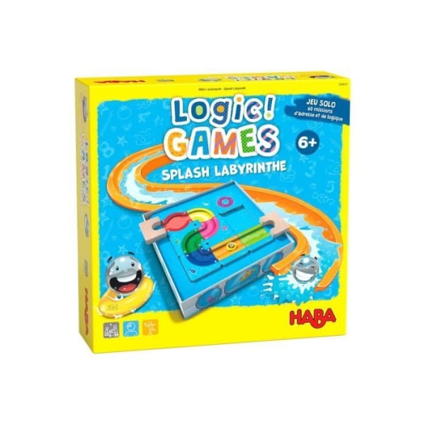 Logic Games pusselspel - HABA - Splash labyrint - Minimiålder 6 år - Enfärgad