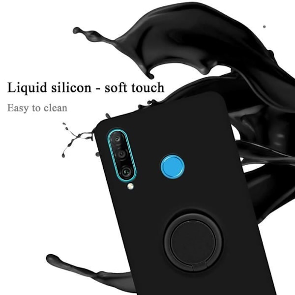 Coque - CADORABO - Huawei P30 LITE - Silikon TPU - Stötskydd - Tunn och lätt design Liquid Black