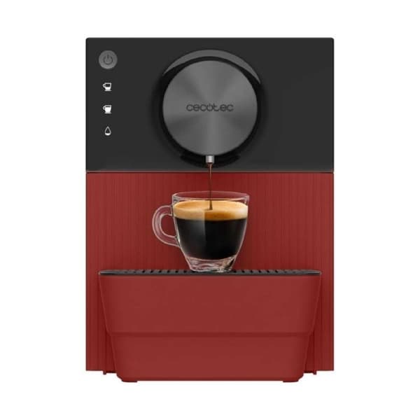 Cecotec Superautomatiska Kaffemaskin Compacta Cremmaet Cube Röd. 1350W, Professionell, Pressystem, Förinfusion