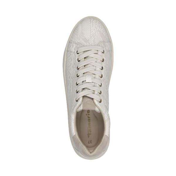 Tamaris Snörning Basket Basse - Ivory Struct Elfenbensinstruktion 39