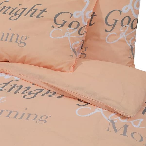 vidaXL Rosa påslakanset 200x200 cm Bomull 136511