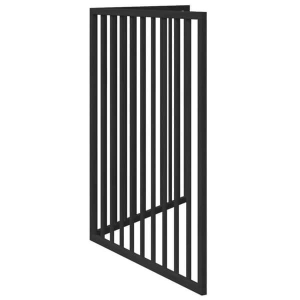 vidaXL Fällbar hundgrind 2 paneler svart poppeltre 352194