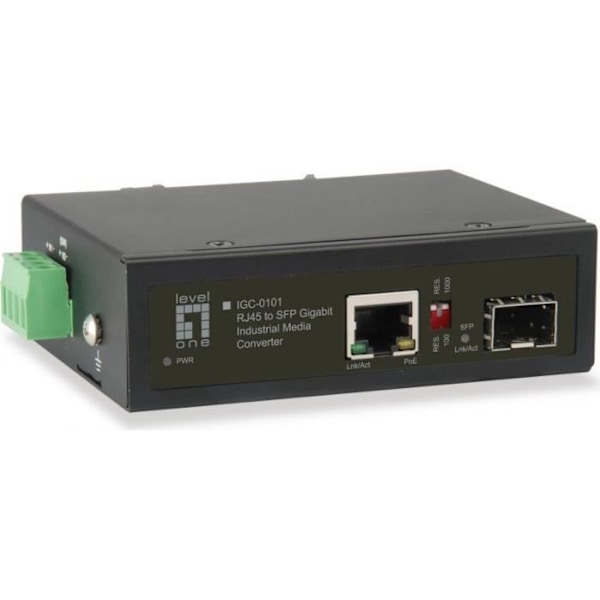 LevelOne - Medienkonverter - GigE - 10Base-T, 100Base-TX, 1000Base-T, 1000Base-X - RJ-45 / SFP (mini-GBIC) () - IGC-0101