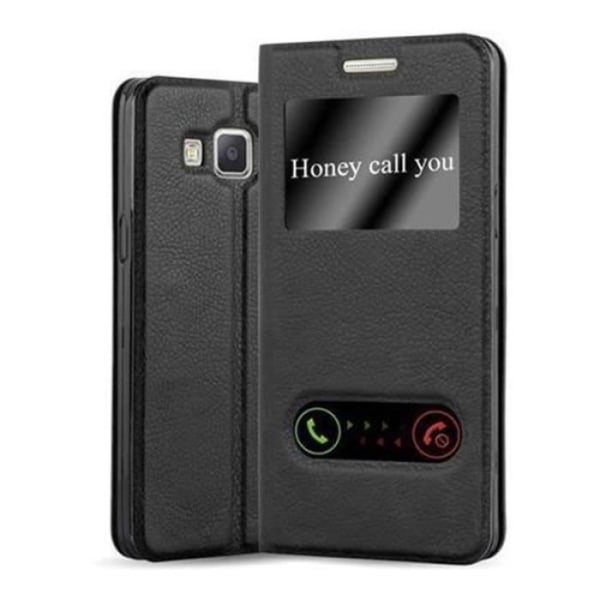 Samsung Galaxy A3 2015 (5) Fodral i COMET BLACK av Cadorabo (Design VIEW) Helt skyddsfodral med flipskydd, stativ