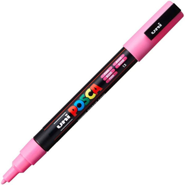 POSCA Marker - Fin konisk spets - Rosa - Opak vattenbaserad färg Rosa