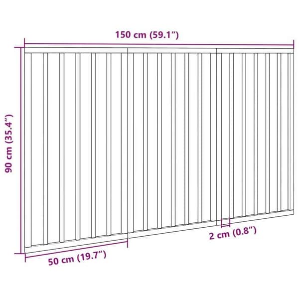 vidaXL Fällbar hundgrind 3 paneler 150 cm poppelträ 352182