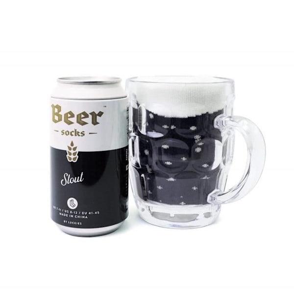 Calzini - Luckies - Ölstrumpor - Noir Stout - Bomull - Originale Gåvoidé nero stout