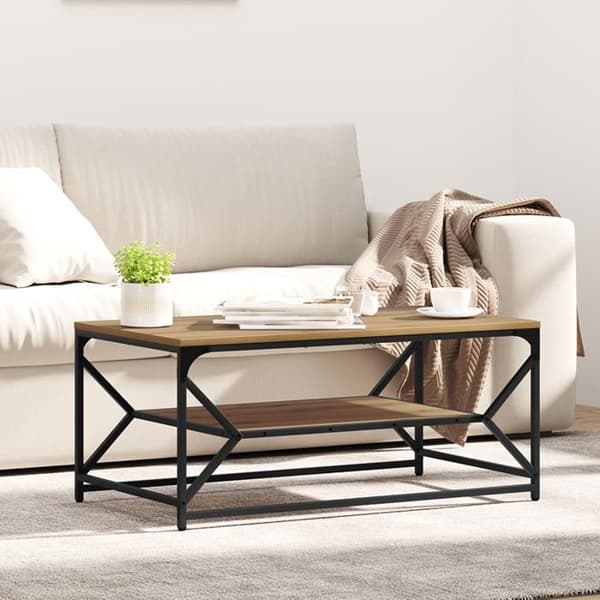 Soffbord - Ek hantverk - 90x50x40 cm - Rektangulär - Matt finish Brun