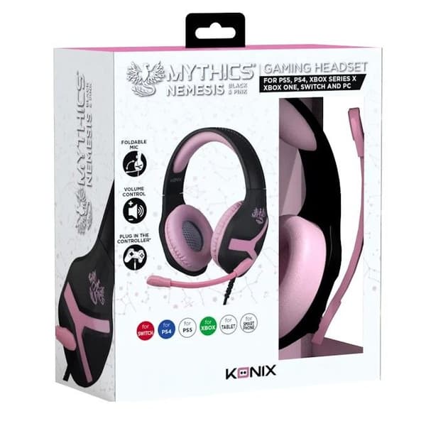 Gamingheadset med sladd Nemesis Rosa PS5 - Konix