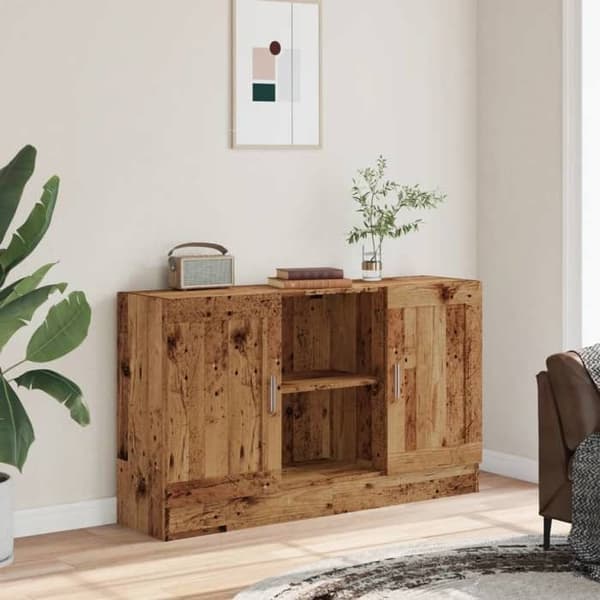 vidaXL Buffé gammalt trä 120x30,5x70 cm ingenjörsträ 856162