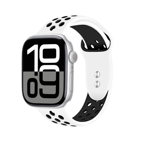Crong Duo Sport - Armband för Apple Watch 38/40/41/42 mm (vit/svart)