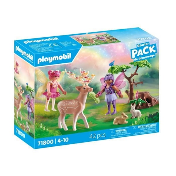 PLAYMOBIL 71800 Duo av älvor med skogsanimals, Princess Magic Starter Pack, 42 delar, Från 4 år Flerfärgad