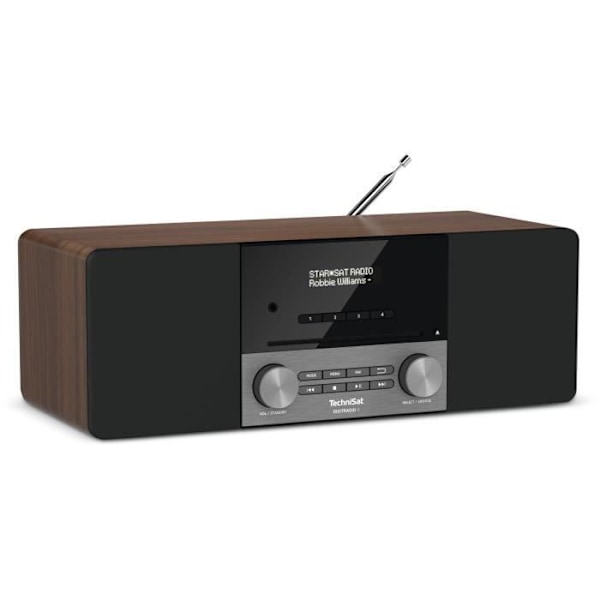 Radio Portabel - TechniSat - DigitalRadio 3 - DAB+/FM - Bluetooth - CD-spelare Svart, Silver, Valnöt