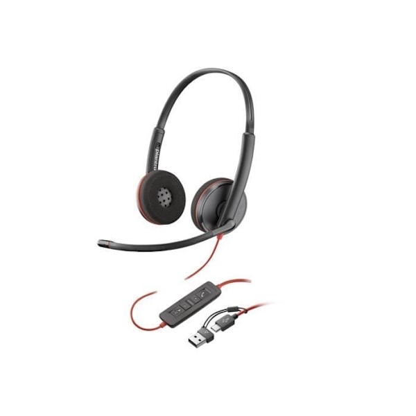 Headsetmikrofon - trådbunden - USB-C - HP Inc. - Poly Blackwire 3220 - Blackwire 3200-serien - headsetmikrofon - on-ear - trådbunden - USB