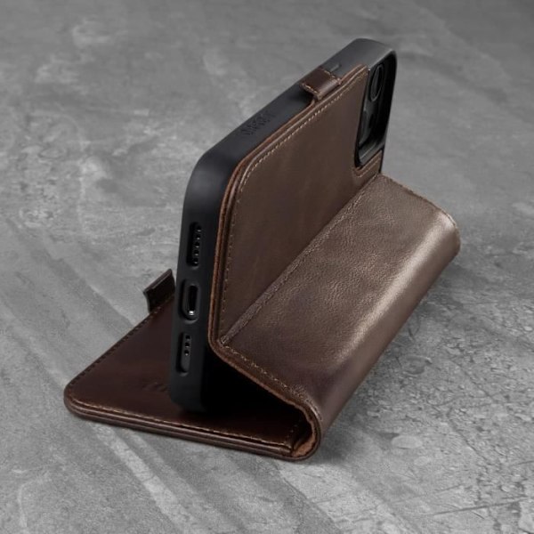Läderfodral - TORRO - iPhone 13 Pro Max - Kortfack - Ställfunktion - Mörkbrun Mörkbrun
