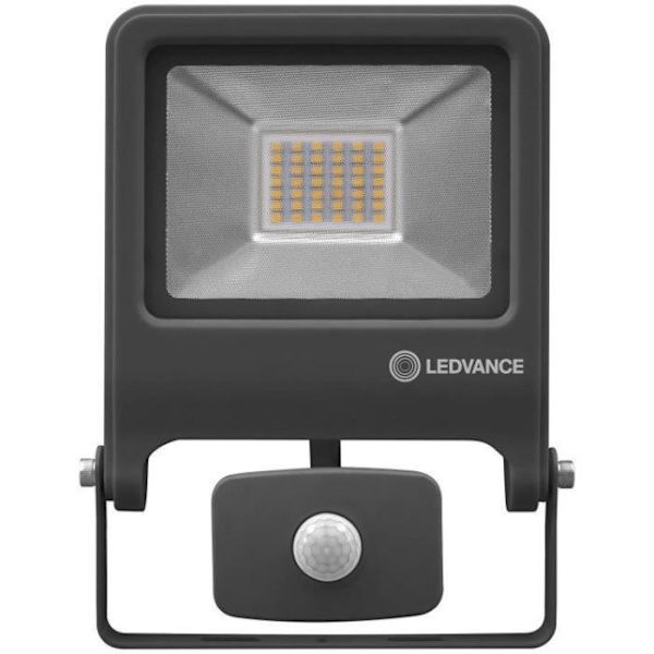 LED-strålkastare utomhus med rörelsedetektor 30 W 1x integrerad LED LEDVANCE ENDURA® FLOOD Sensor Cool White L 40 Grå
