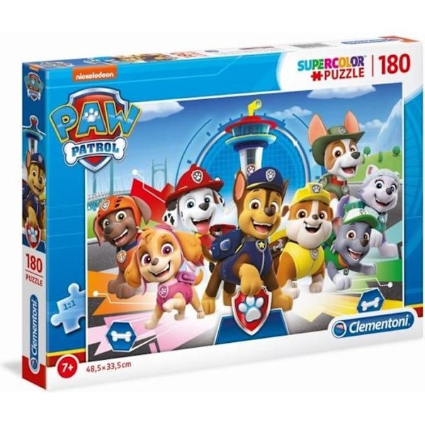 Clementoni - Pussel - Paw Patrol - 180 bitar - För barn från 7 år och uppåt - Tillverkat i Italien