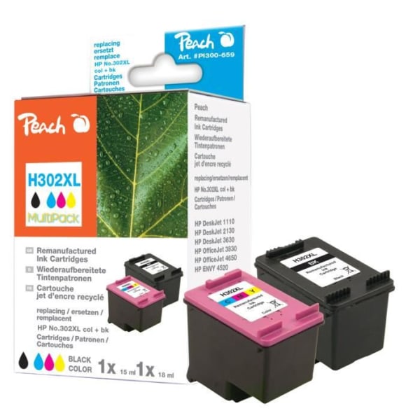 Peach Ink PI300-659 PagePack Black, Cyan, Magenta Multipack