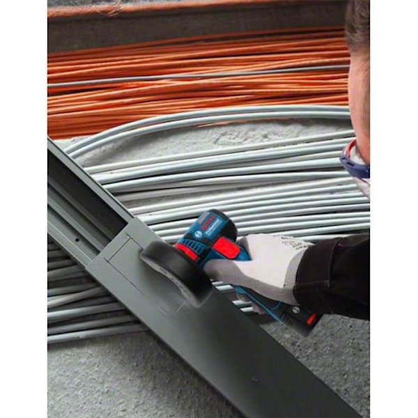 Bosch Professional GWS 12V-76 vinkelslip med skivor, 2 x 2,0Ah batterier, laddare, i verktygsväska - 06019F200C Blå