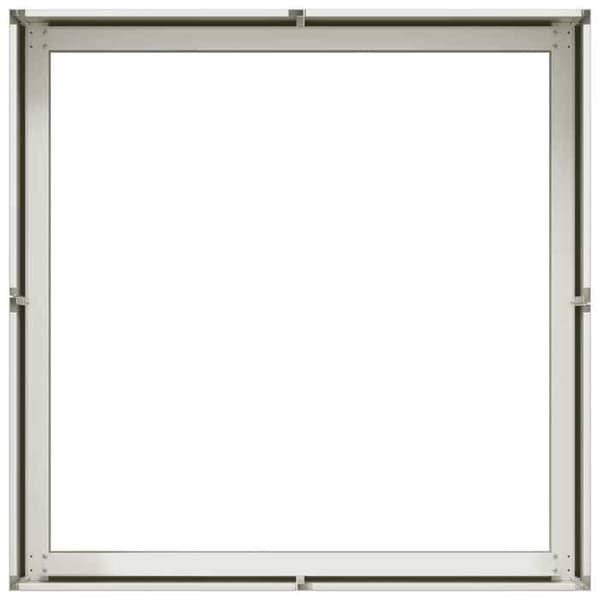 vidaXL Blomlåda vit 80x80x30 cm stål 860802