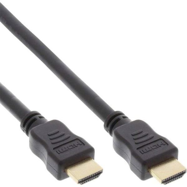 Inline - 17512Q - HiD HiD HDMI-kabel med Ethernet, 4K2K, hane/hane, svart/guld, 12,5 m