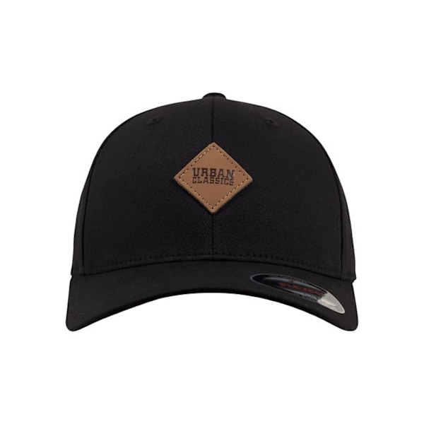 Casquette - Flexfit - Läderlapp - Konstläder - Svart - Unisex svart/svart S / M