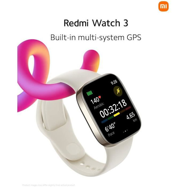 Redmi Watch 3 Smartwatch - 1,75" AMOLED-skärm, 12-dagars batteritid, pulsmätning, global version