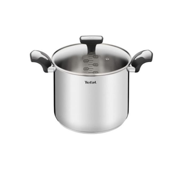 Tefal Rostfri kastrull 22cm + glaslock - e3016104 rostfritt stål