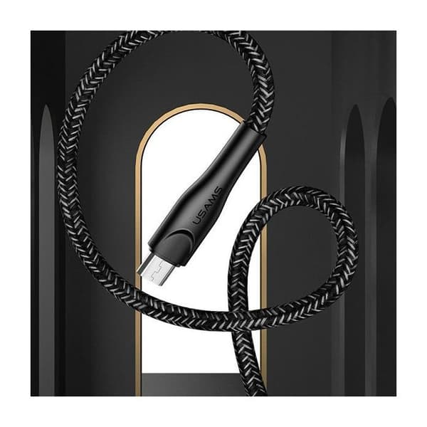 USAMS MicroUSB-kabel 3 m Snabbladdning Röd