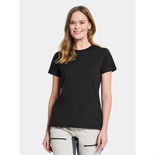 T-shirt dam Didriksons Ingarö svart 48