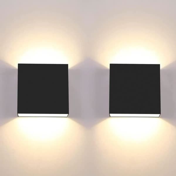 LED-vägglampa - INGEN - 2St - 7W - Vit - Nutida