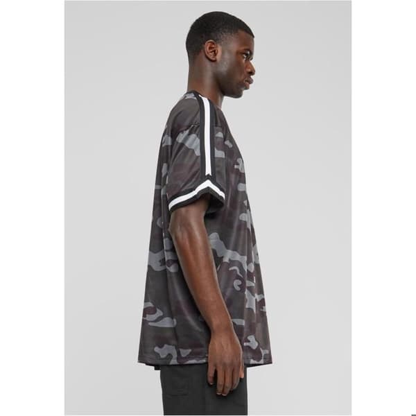 Oversize T-shirt i mesh Urban Classics AOP svart jag