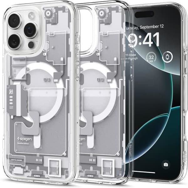 Coque - SPIGEN - Ultra Hybrid MagFit - iPhone 16 Pro Max - Zero One Vit - Inbyggd magnet Zero One Blanc