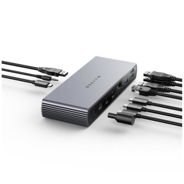 Thunderbolt 4 Dock, aluminium/svart dockningsstation Aluminium/svart