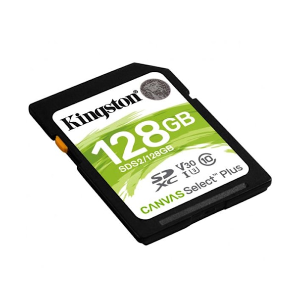 KINGSTON Canvas Select Plus SD-minneskort - SDS2/128GB 128GB Klass 10 UHS-I 100MB/s