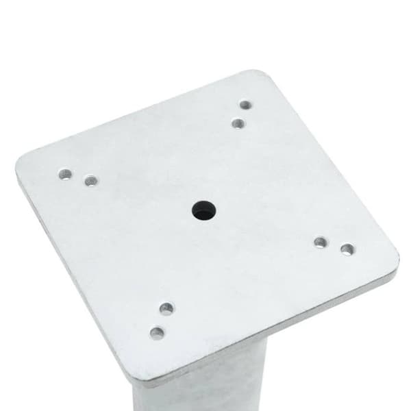 Silver underjordisk parasollfot 16x16x39,5 cm stål Silver