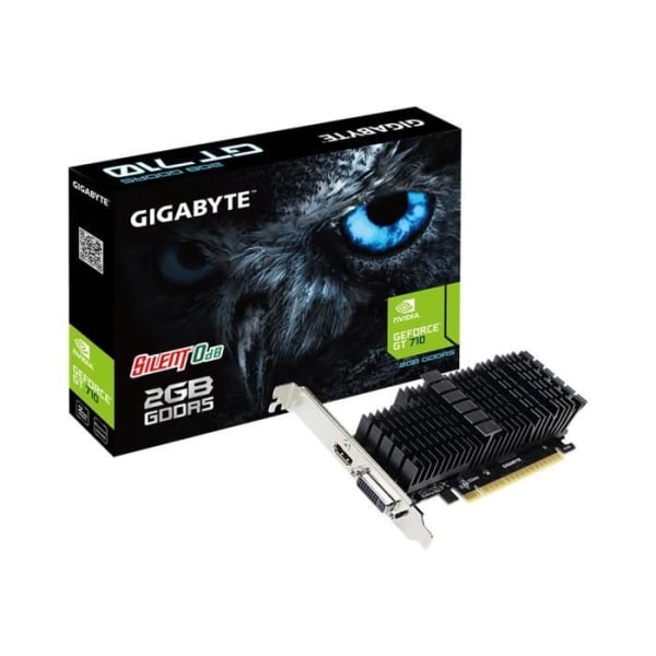 GIGABYTE Ultra Durable 2 GV-N710D5SL-2GL grafikkort - GeForce GT 710 - 2 GB GDDR5 - Lågprofilformfaktor - 954 MHz Material