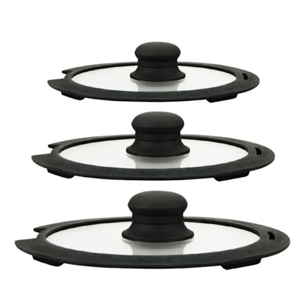 Set med 3 tömningslock med silikonring 16/20/24 cm Herzberg HGCOVS3