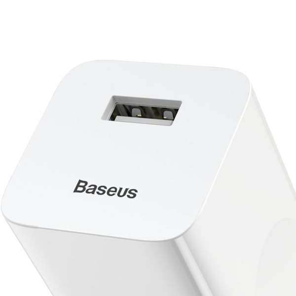 Nätladdare Baseus Laddning Snabbladdare USB 3.0 - vit