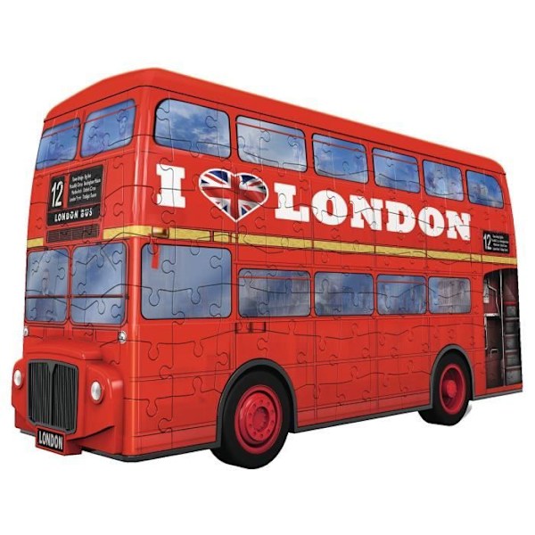 3D Puzzle London Bus - Ravensburger - Fordon 216 bitar utan lim - Från 8 år Flerfärgad