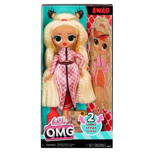 LOL Surprise OMG - 24 cm Fashion Doll - Swag - 2 outfits med kam och accessoarer - Från 4 år Flerfärgad