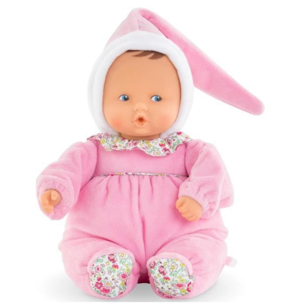 Mon Doudou COROLLE - Babipouce Jardin en Fleurs - 28 cm - vaniljdoft - från födseln Rosa