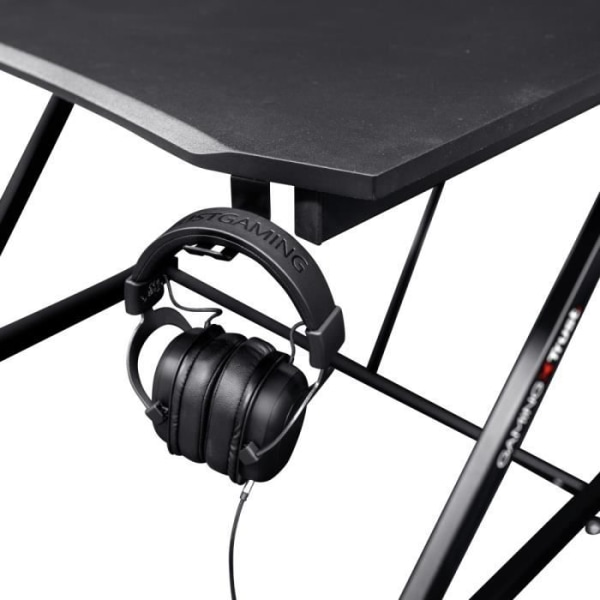 Trust Gaming GXT 711X Dominus spelbord 112 x 72 cm med hörlursställ och mugghållare, spelbord - svart