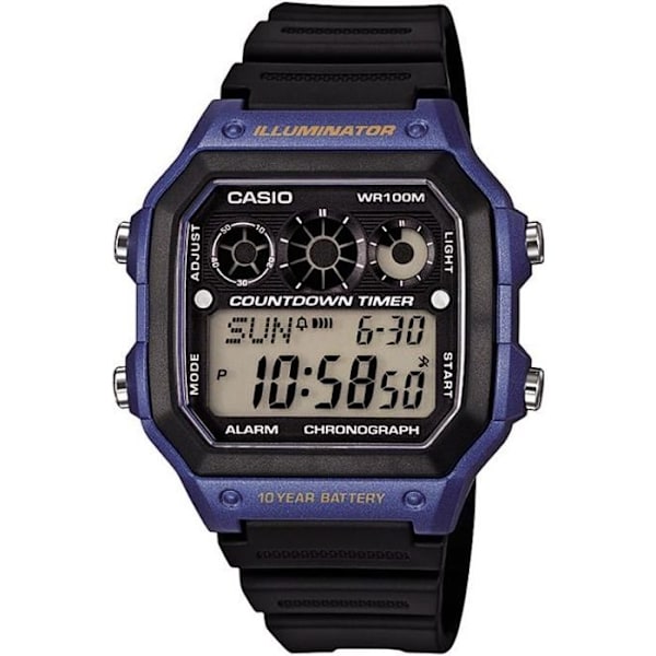 CASIO Quartz Chronograph herr AE1300WH2AVEF klocka Svart